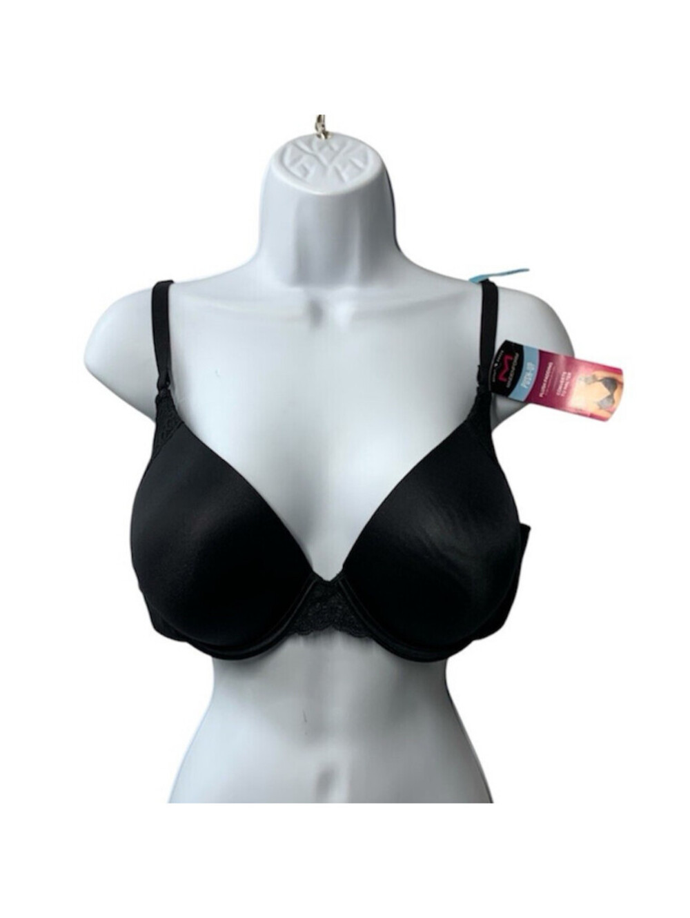Maidenform Women Underwire Bra Natural Boost Demi Push-Up T-Shirt Bras 40C Black
